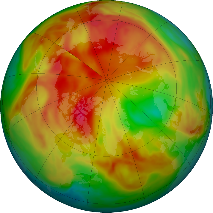 Arctic ozone map for 15 April 2019